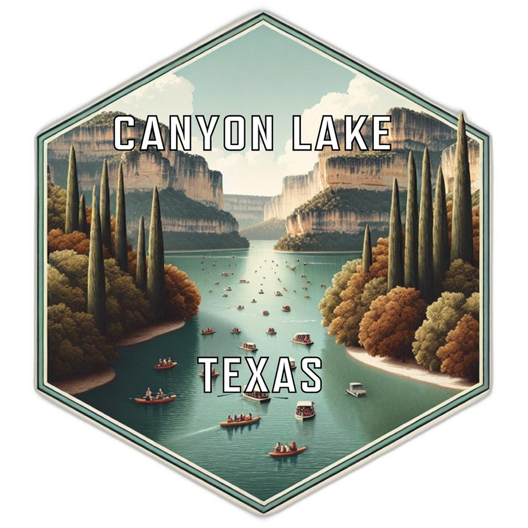 Canyon Lake Texas Travel Destination Souvenir Vinyl Decal Sticker Image 1