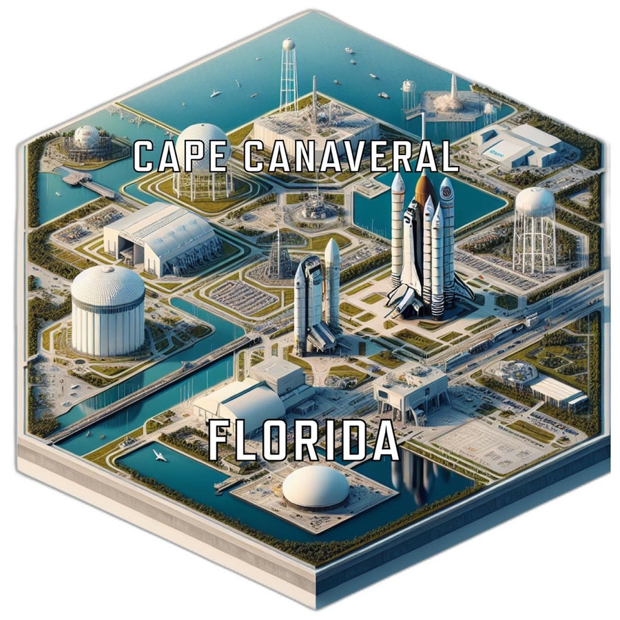 Cape Canaveral Florida Travel Destination Souvenir Vinyl Decal Sticker Image 1