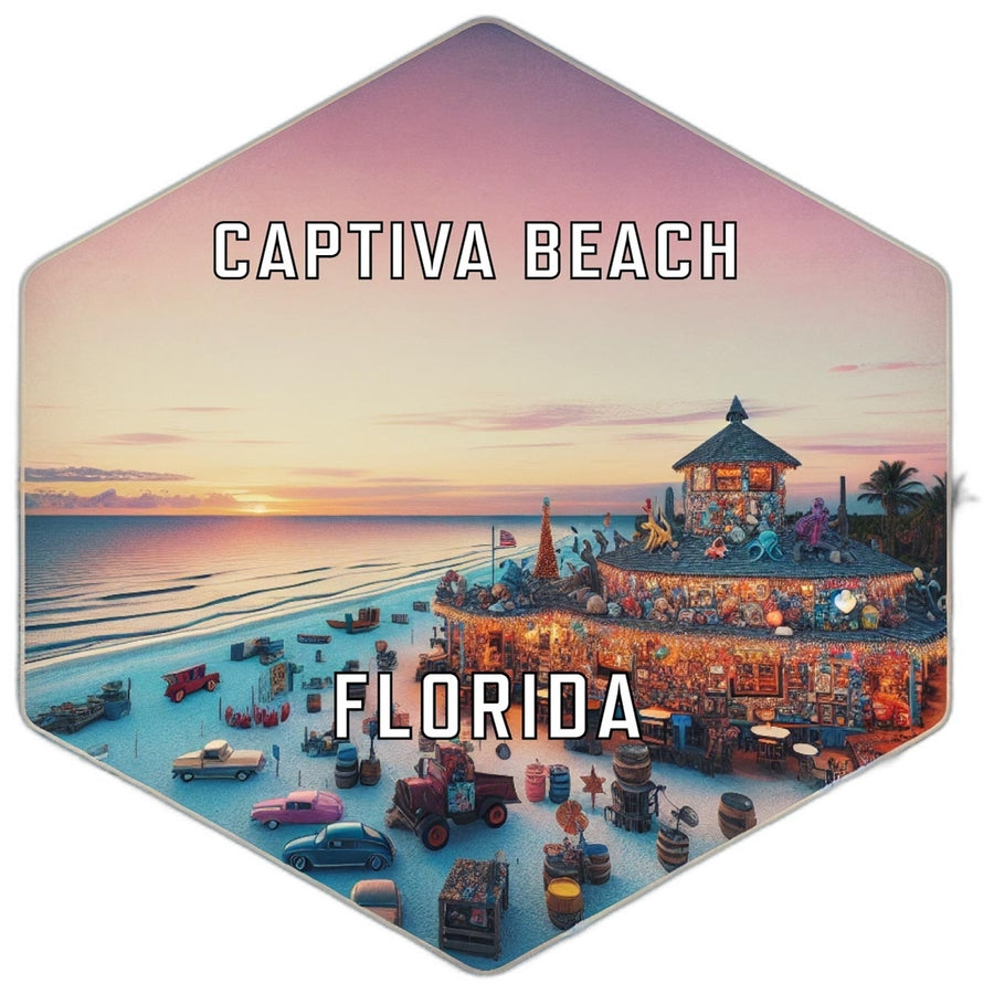 Captiva Beach Florida Travel Destination Souvenir Vinyl Decal Sticker Image 1