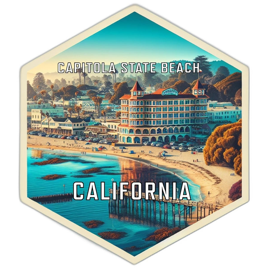 Capitola State Beach California Travel Destination Souvenir Vinyl Decal Sticker Image 1