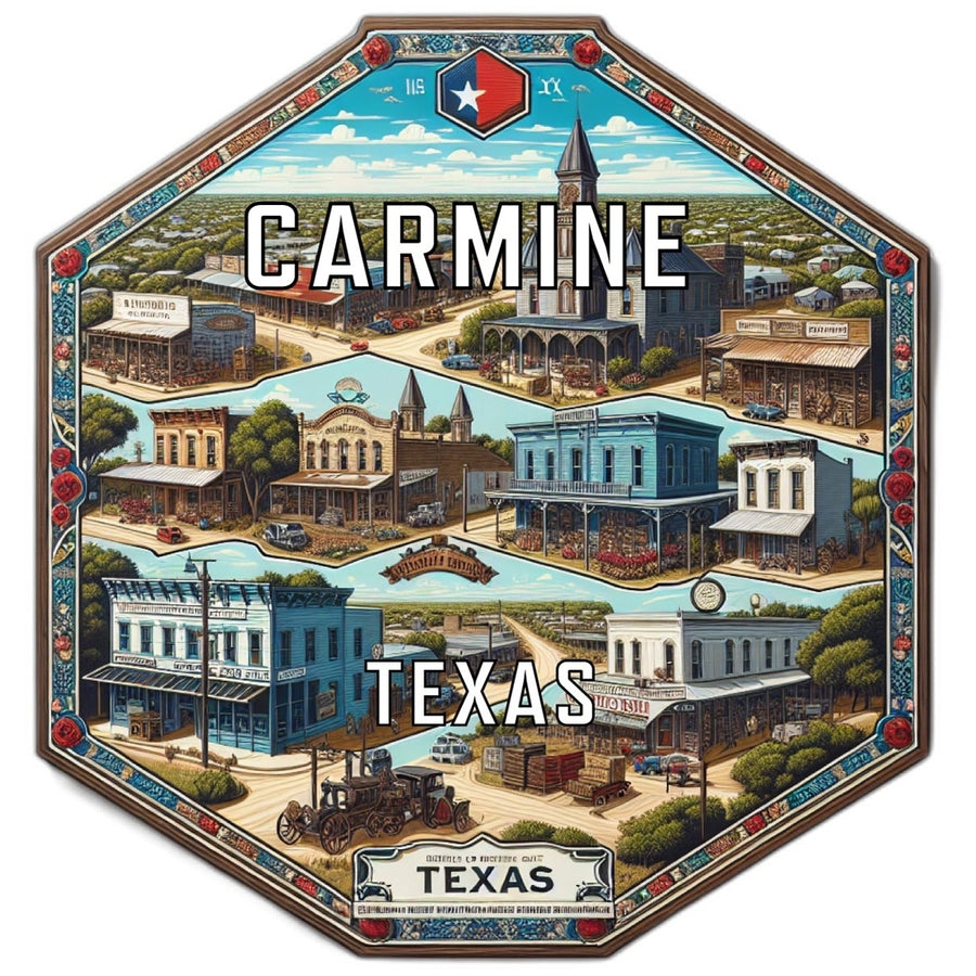 Carmine Texas Travel Destination Souvenir Vinyl Decal Sticker Image 1