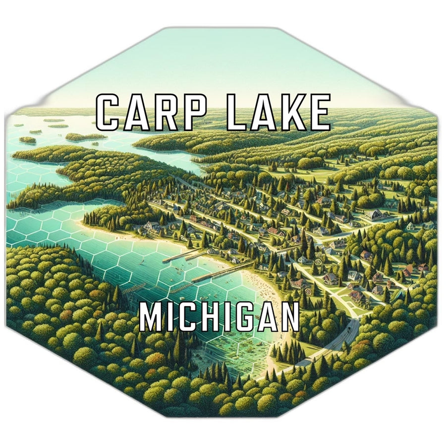 Carp Lake Michigan Travel Destination Souvenir Vinyl Decal Sticker Image 1