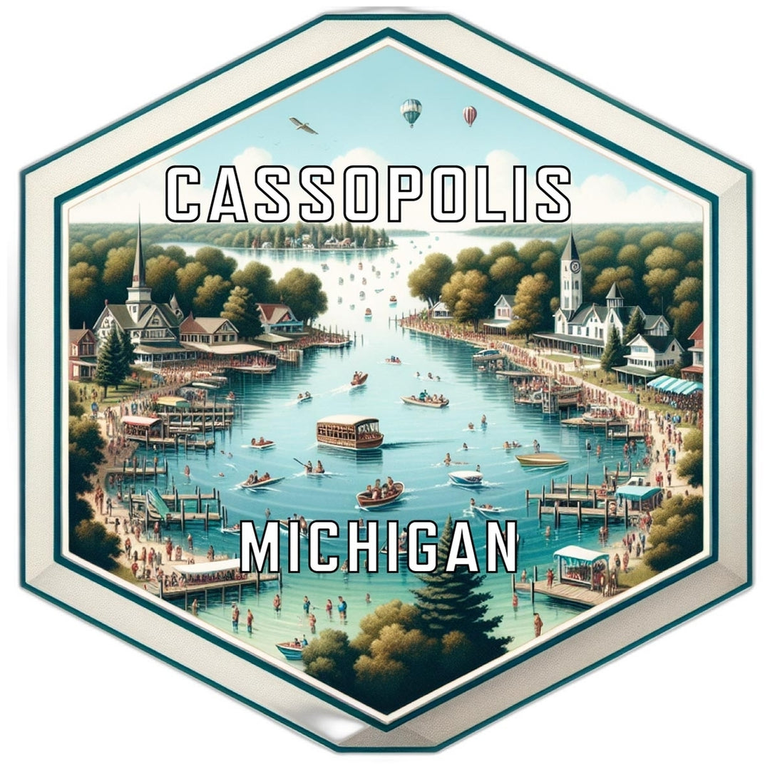 Cassopolis Michigan Travel Destination Souvenir Vinyl Decal Sticker Image 1