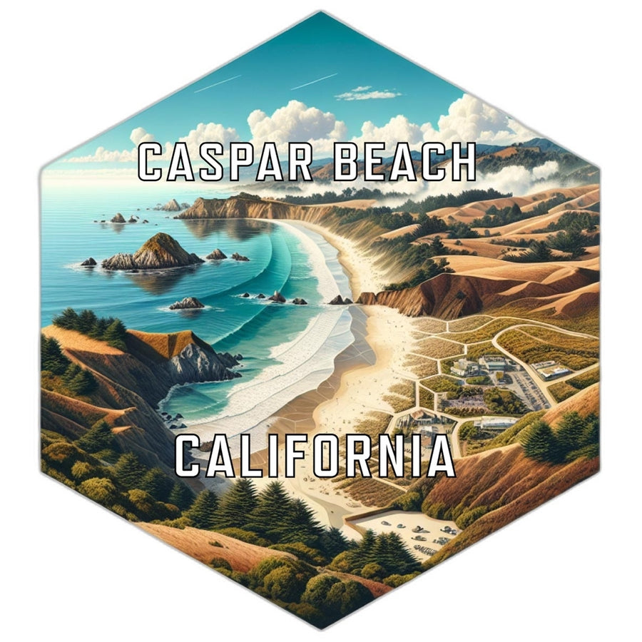 Caspar Beach California Travel Destination Souvenir Vinyl Decal Sticker Image 1