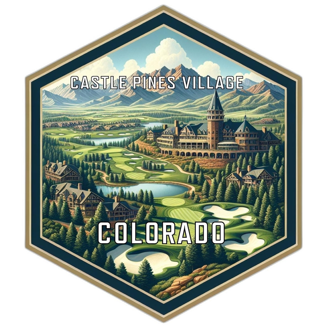 Castle Pines Village Colorado Travel Destination Souvenir Vinyl Decal Sticker Image 1