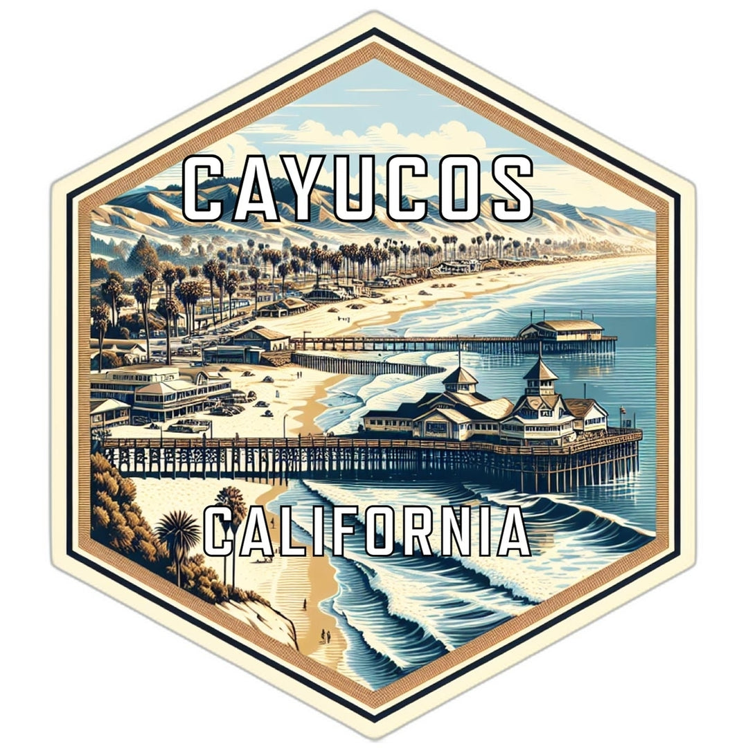 Cayucos California Travel Destination Souvenir Vinyl Decal Sticker Image 1