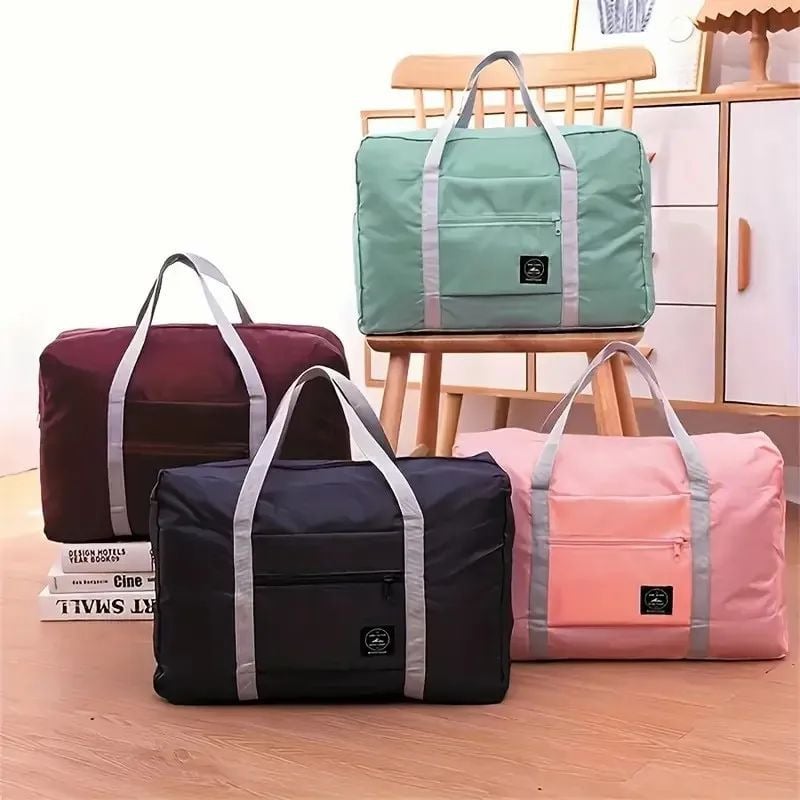 Foldable Travel Luggage Bag Portable High-Capacity Zipper Bag for Home Storage Image 1