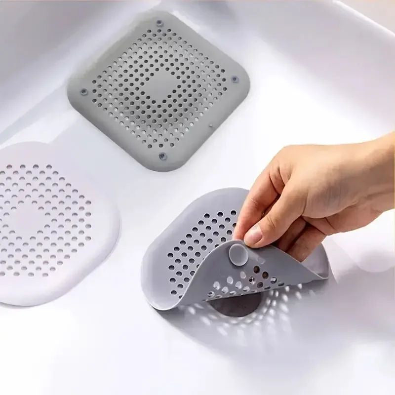 Silicone Shower Drain Plug Hair Catcher Kitchen Sink Strainer Bathtub Filter Image 1