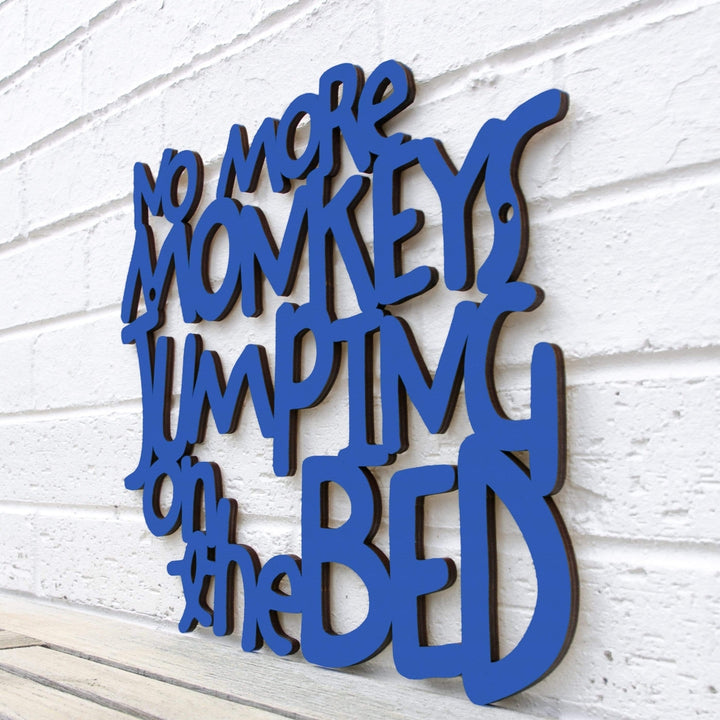 Spunky Fluff No More Monkeys Jumping on the Bed Decorative Wall Art 15 Colors Image 9