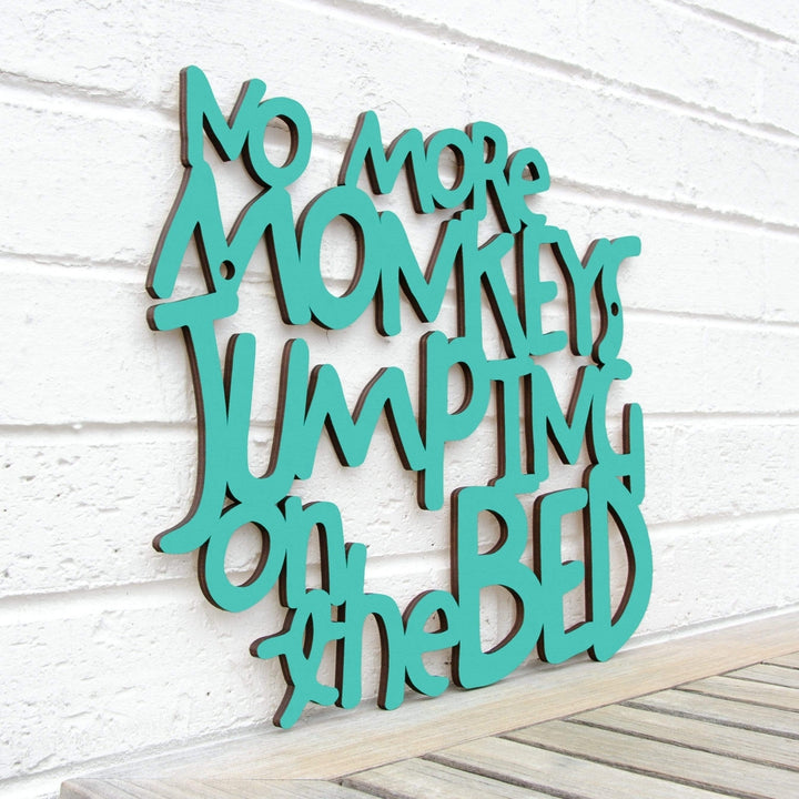 Spunky Fluff No More Monkeys Jumping on the Bed Decorative Wall Art 15 Colors Image 10