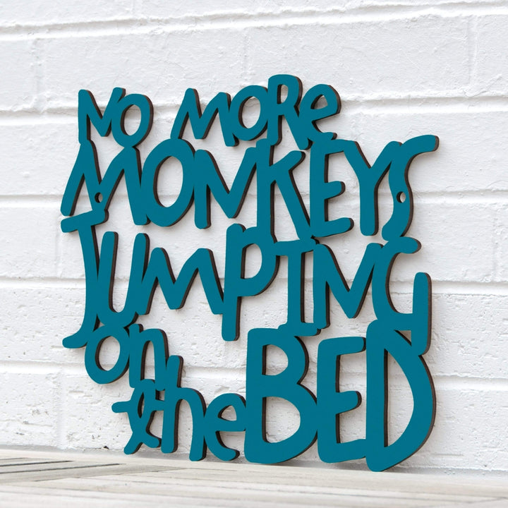 Spunky Fluff No More Monkeys Jumping on the Bed Decorative Wall Art 15 Colors Image 11