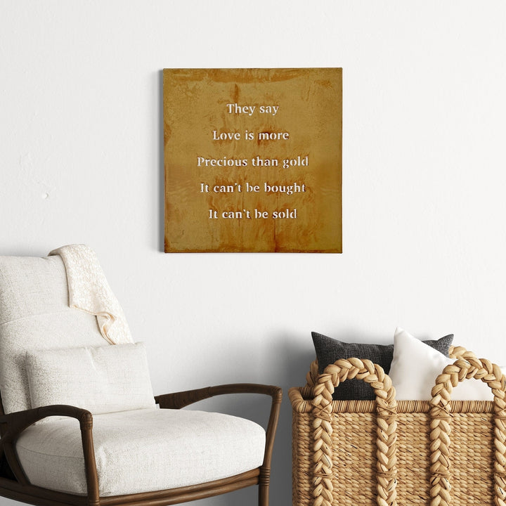 Prairie Dance They Say Love Is More Precious Than Gold Wall Art Sign 15 Colors Image 1