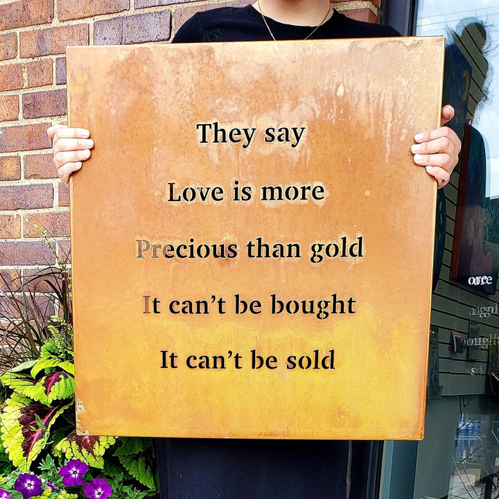 Prairie Dance They Say Love Is More Precious Than Gold Wall Art Sign 15 Colors Image 2