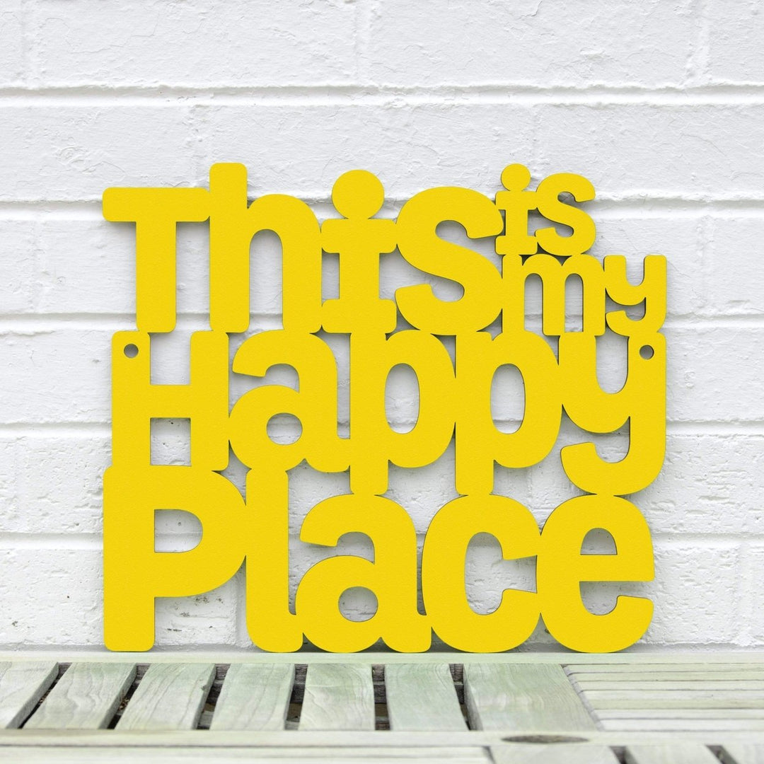 Spunky Fluff This is my Happy Place Decorative Wall Art Sign 15 Colors Image 2