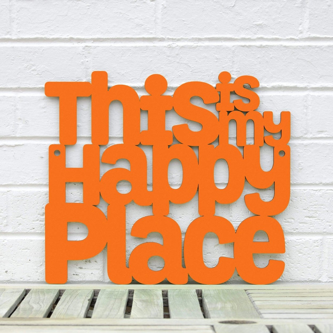 Spunky Fluff This is my Happy Place Decorative Wall Art Sign 15 Colors Image 3