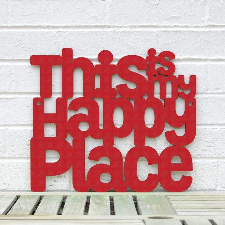 Spunky Fluff This is my Happy Place Decorative Wall Art Sign 15 Colors Image 4