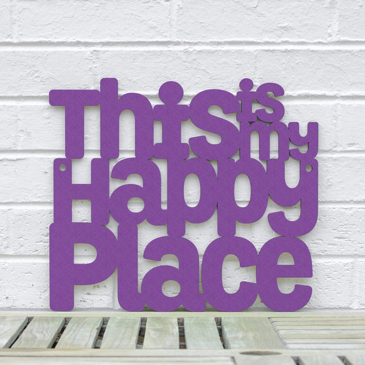 Spunky Fluff This is my Happy Place Decorative Wall Art Sign 15 Colors Image 6