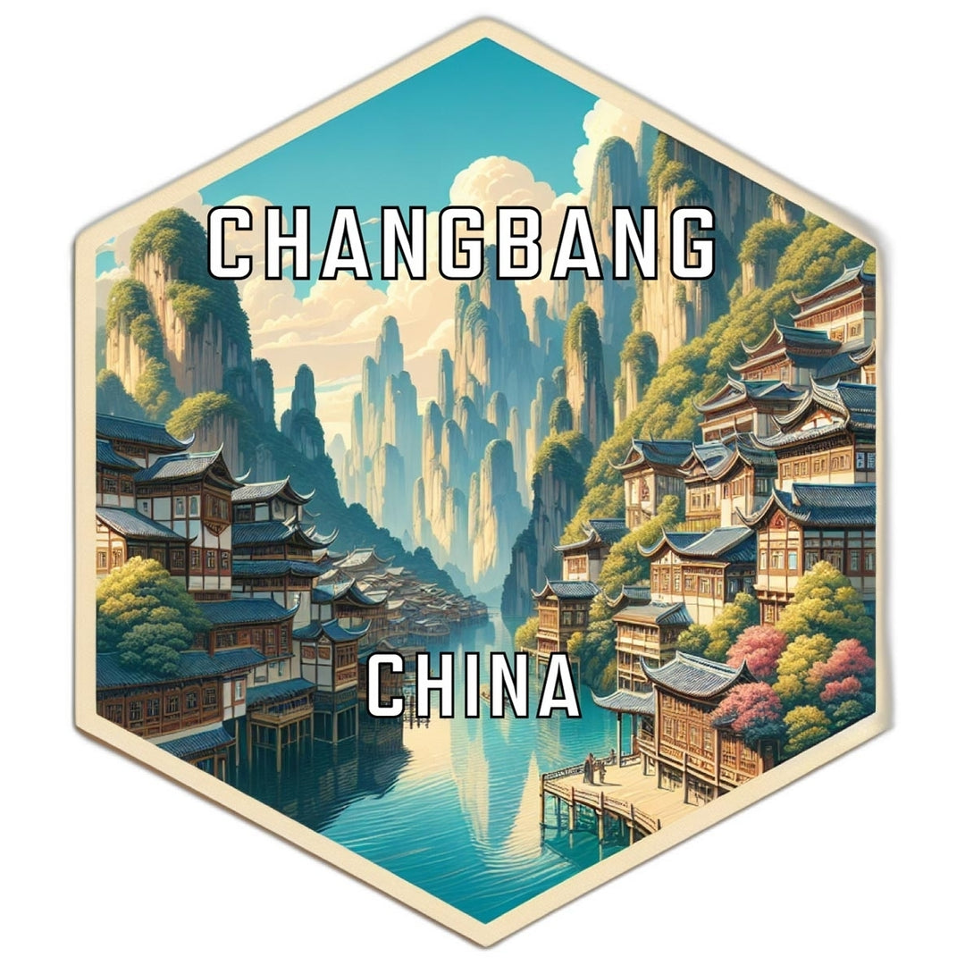 Changbang China Travel Destination Souvenir Vinyl Decal Sticker Image 1