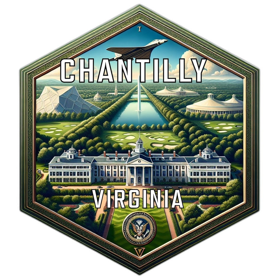 Chantilly Virginia Travel Destination Souvenir Vinyl Decal Sticker Image 1