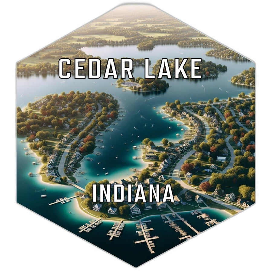 Cedar Lake Indiana Travel Destination Souvenir Vinyl Decal Sticker Image 1