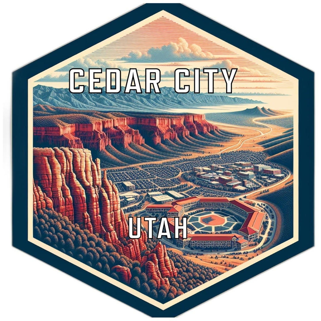 Cedar City Utah Travel Destination Souvenir Vinyl Decal Sticker Image 1