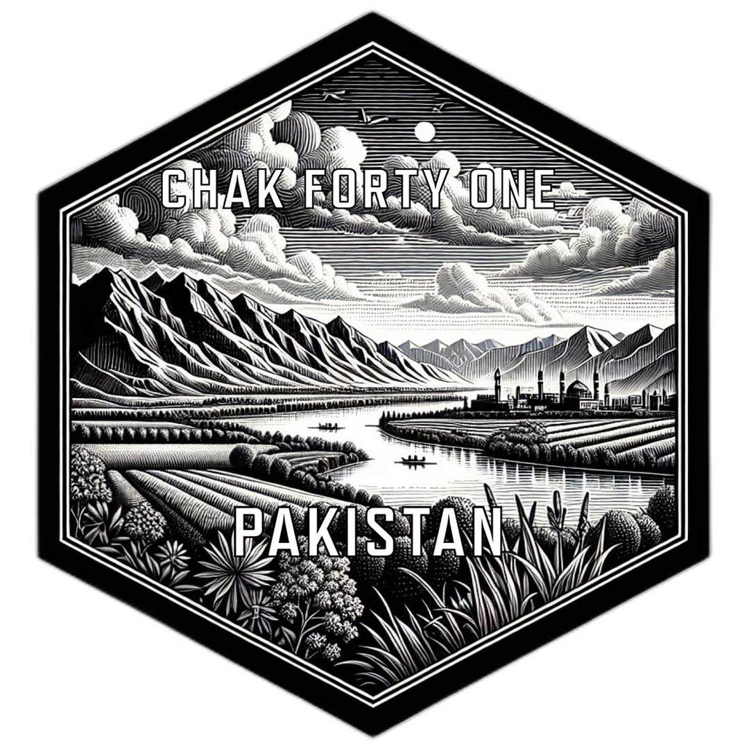 Chak Forty One Pakistan Travel Destination Souvenir Vinyl Decal Sticker Image 1