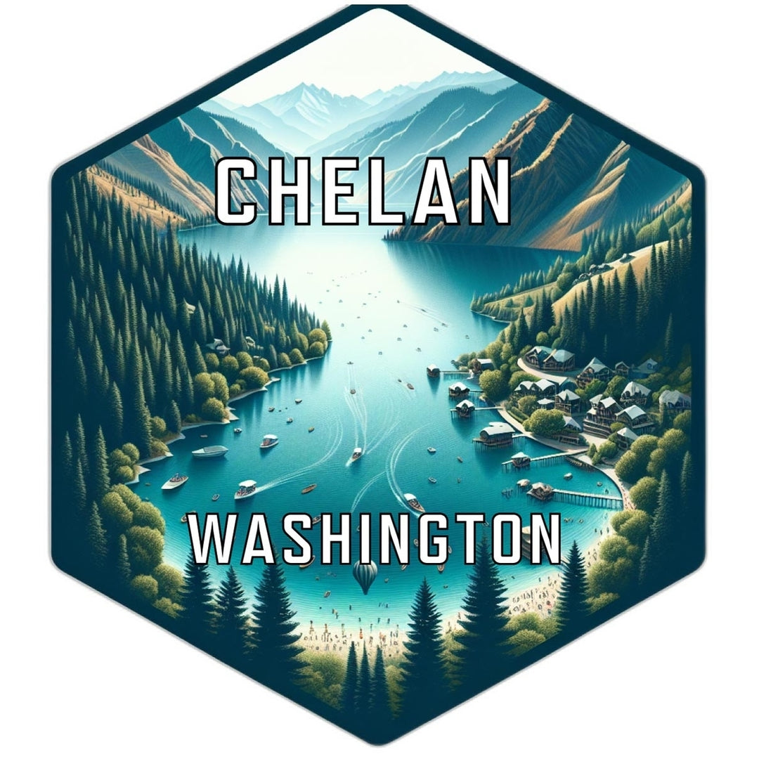 Chelan Washington Travel Destination Souvenir Vinyl Decal Sticker Image 1