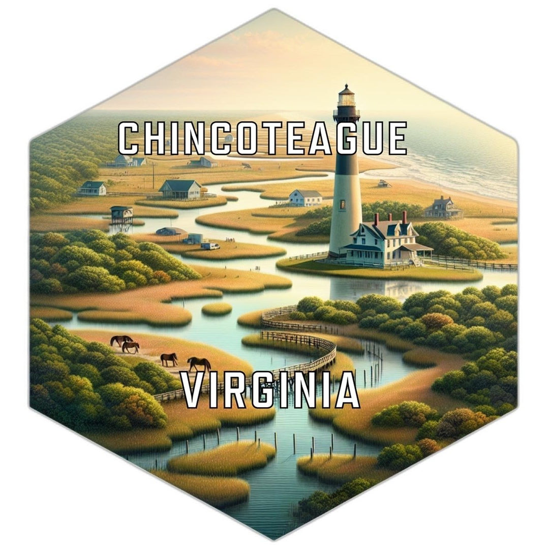 Chincoteague Virginia Travel Destination Souvenir Vinyl Decal Sticker Image 1