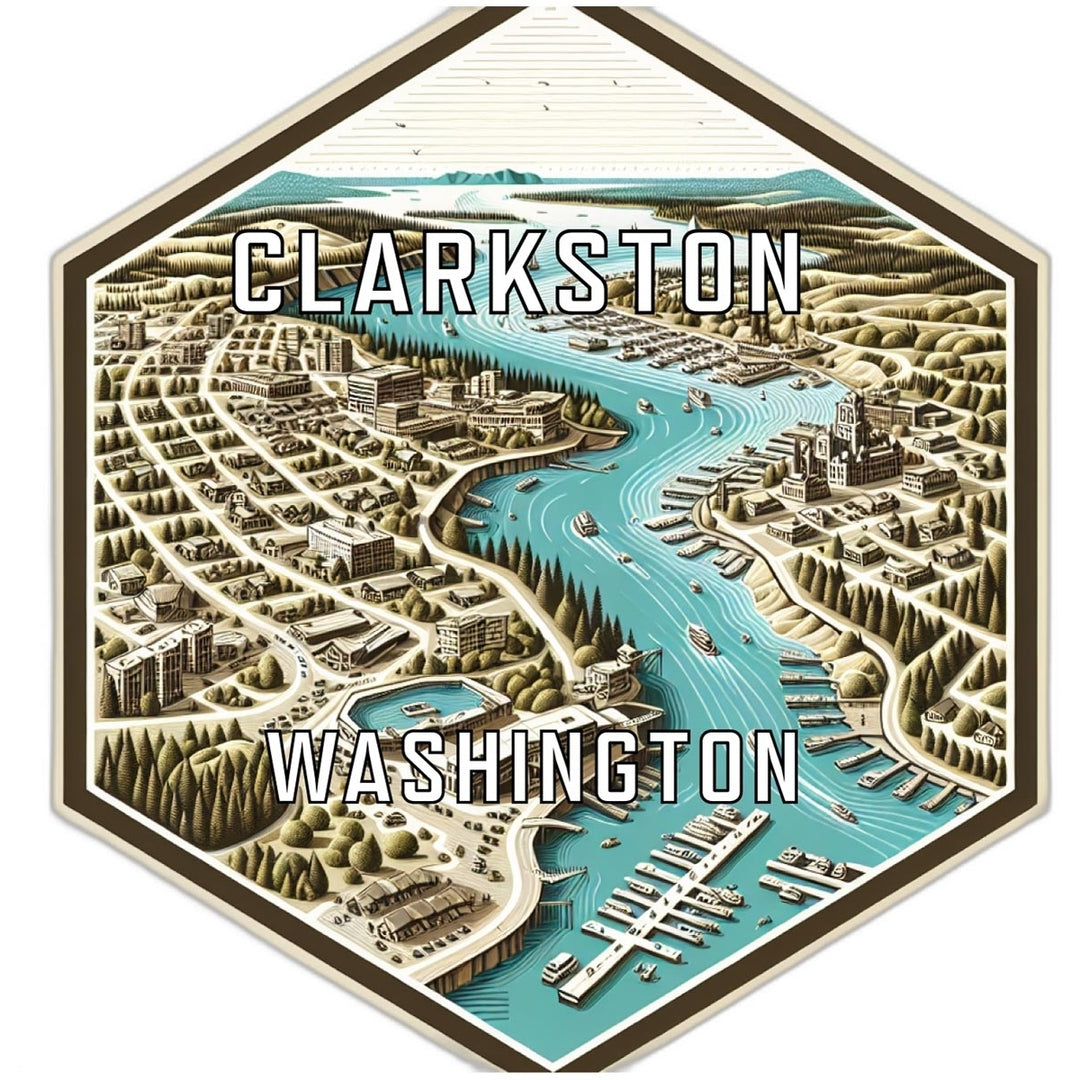 Clarkston Washington Travel Destination Souvenir Vinyl Decal Sticker Image 1