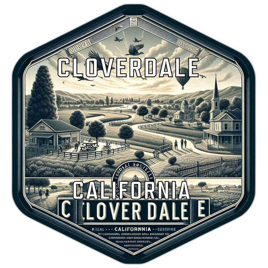 Cloverdale California Travel Destination Souvenir Vinyl Decal Sticker Image 1