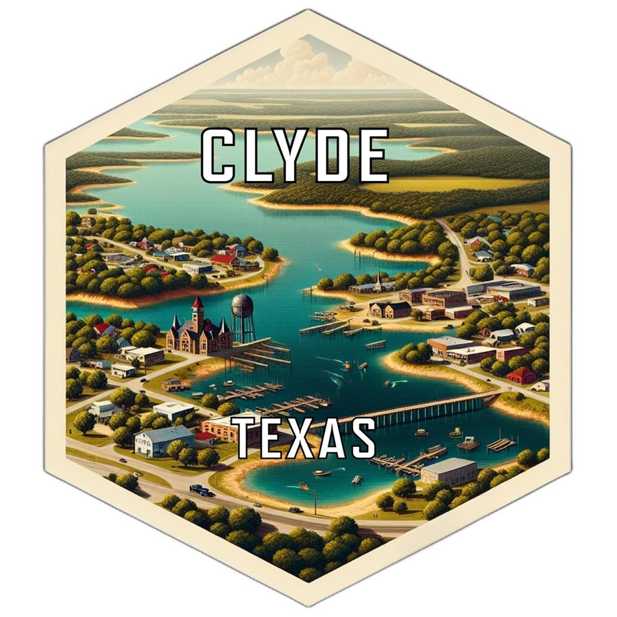 Clyde Texas Travel Destination Souvenir Vinyl Decal Sticker Image 1