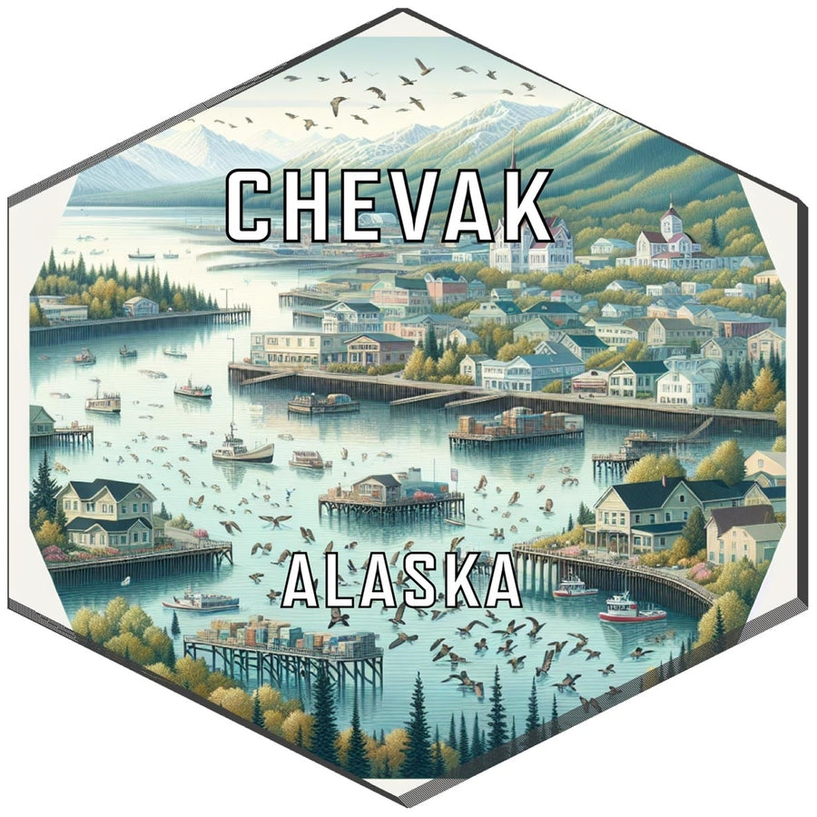 Chevak Alaska Travel Destination Souvenir Vinyl Decal Sticker Image 1