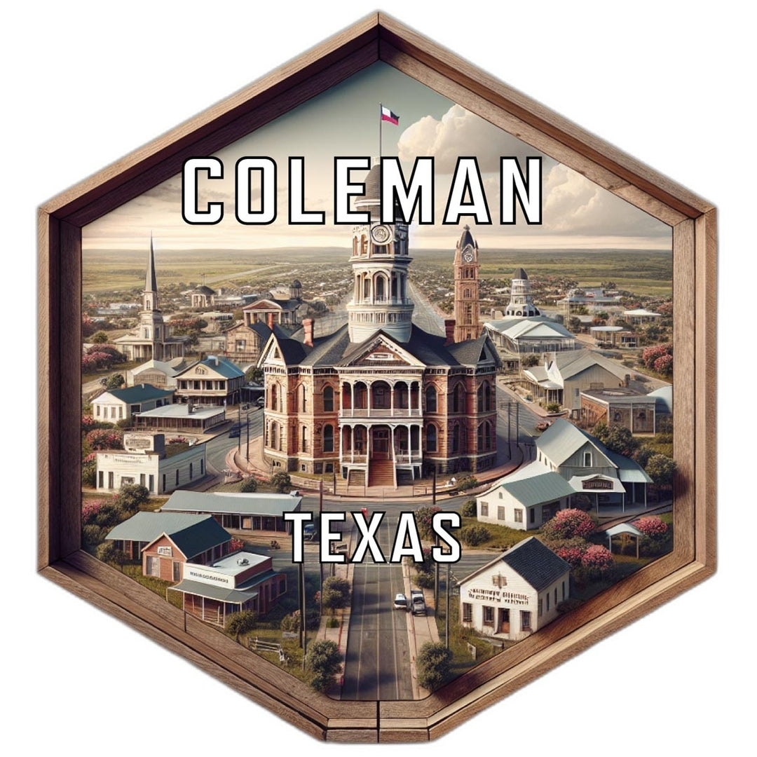 Coleman Texas Travel Destination Souvenir Vinyl Decal Sticker Image 1