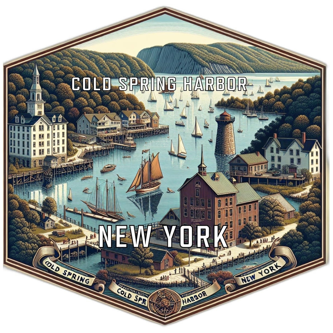 Cold Spring Harbor York Travel Destination Souvenir Vinyl Decal Sticker Image 1