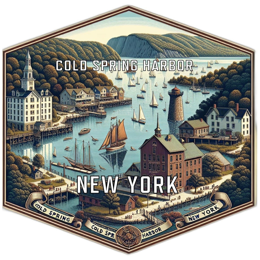 Cold Spring Harbor York Travel Destination Souvenir Vinyl Decal Sticker Image 1