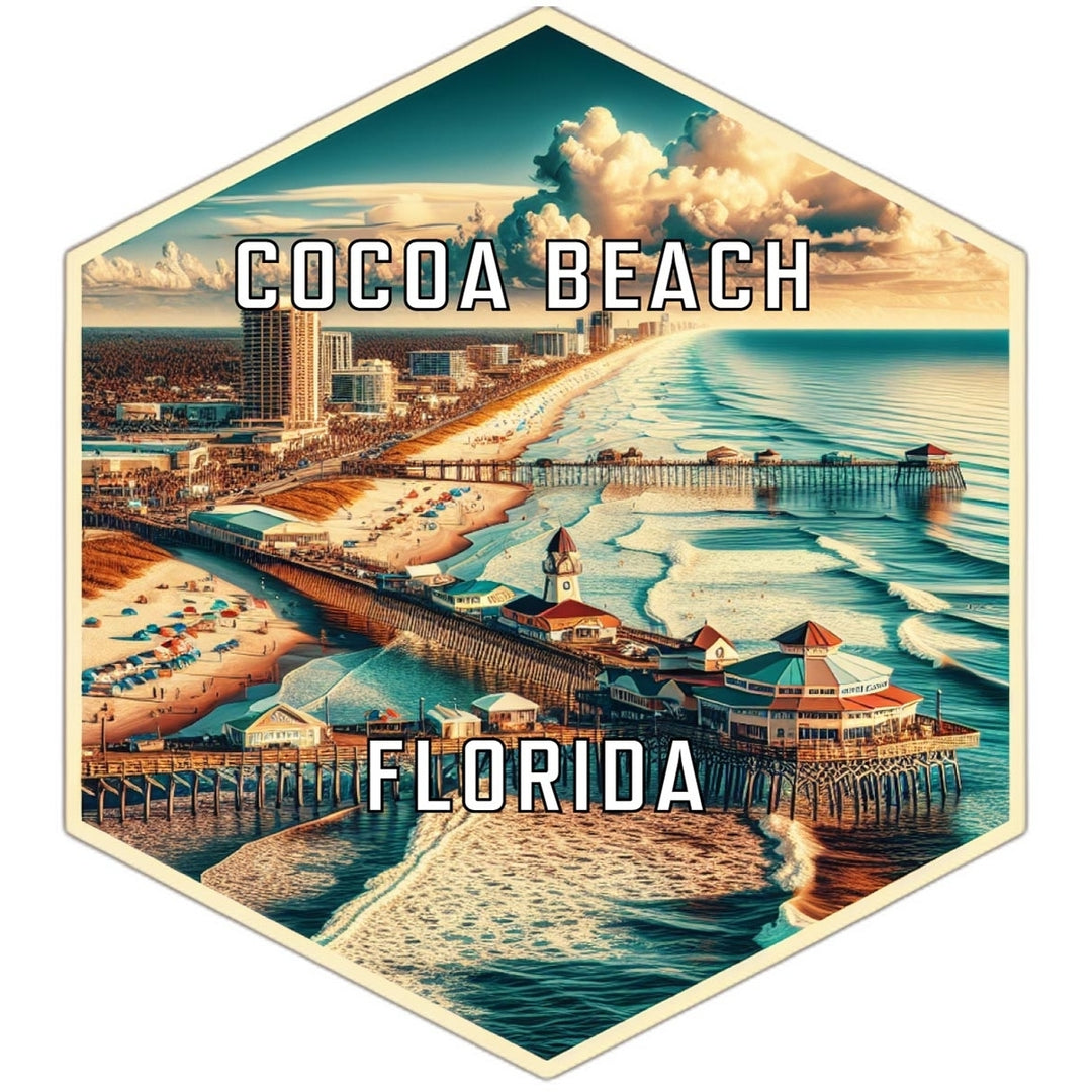 Cocoa Beach Florida Travel Destination Souvenir Vinyl Decal Sticker Image 1