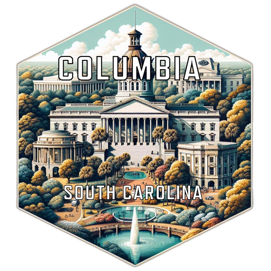 Columbia South Carolina Travel Destination Souvenir Vinyl Decal Sticker Image 1