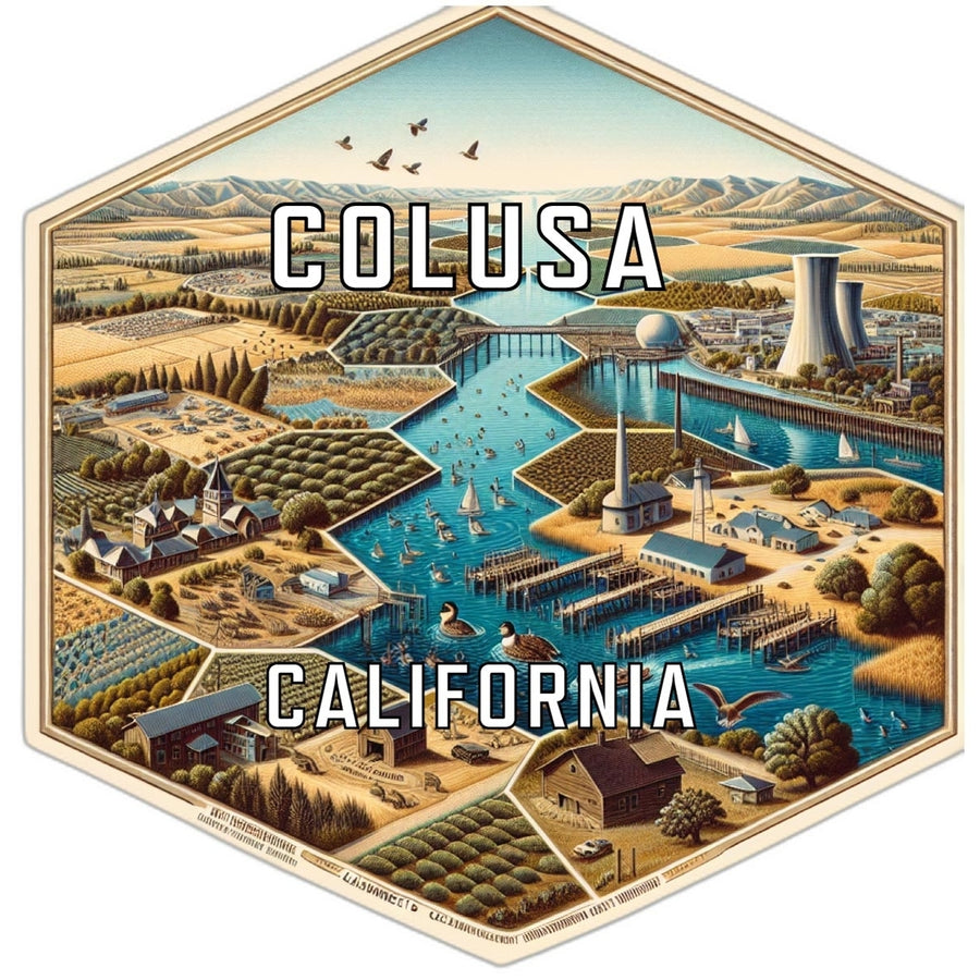 Colusa California Travel Destination Souvenir Vinyl Decal Sticker Image 1