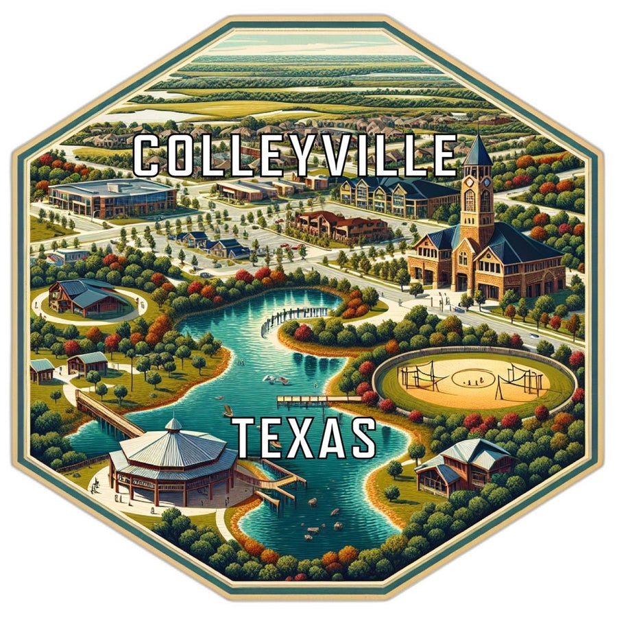 Colleyville Texas Travel Destination Souvenir Vinyl Decal Sticker Image 1