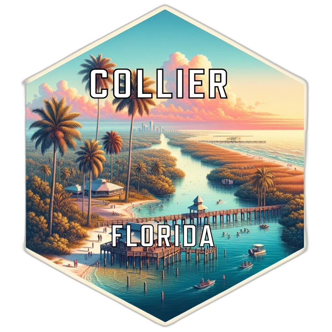 Collier Florida Travel Destination Souvenir Vinyl Decal Sticker Image 1