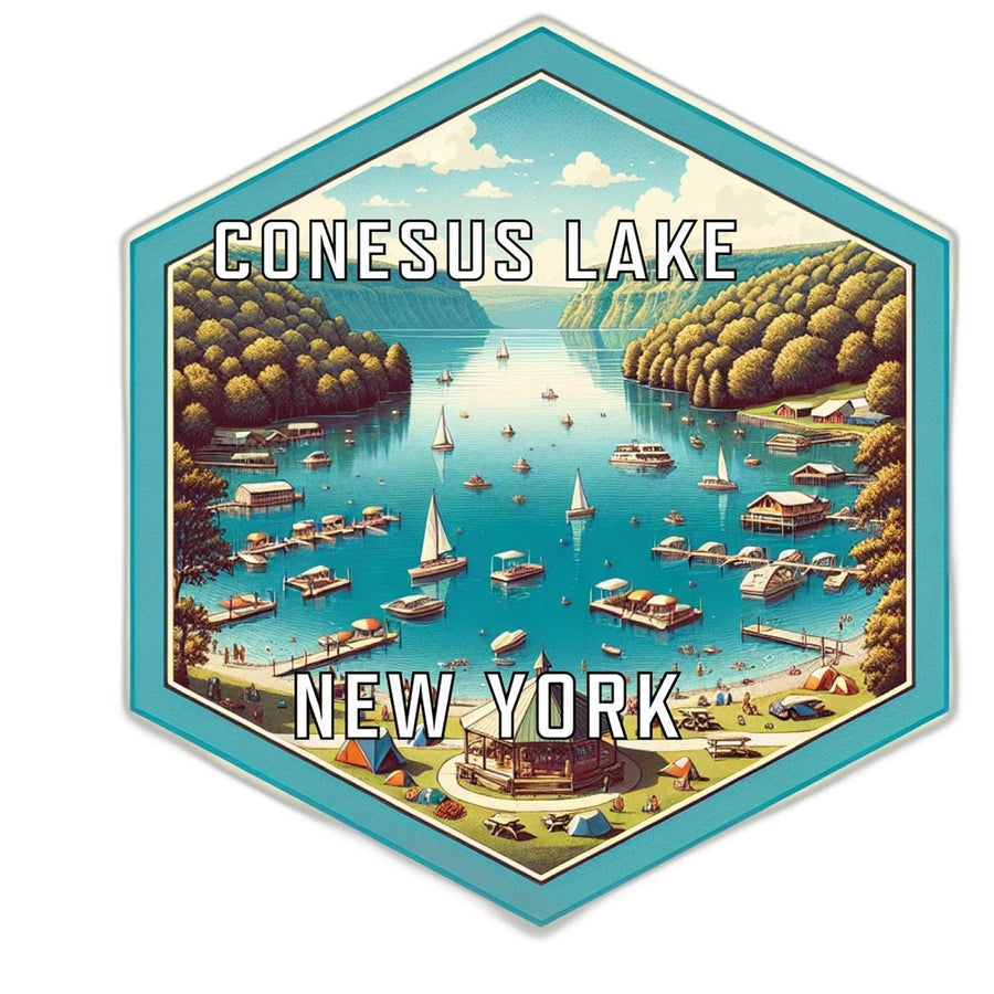 Conesus Lake York Travel Destination Souvenir Vinyl Decal Sticker Image 1