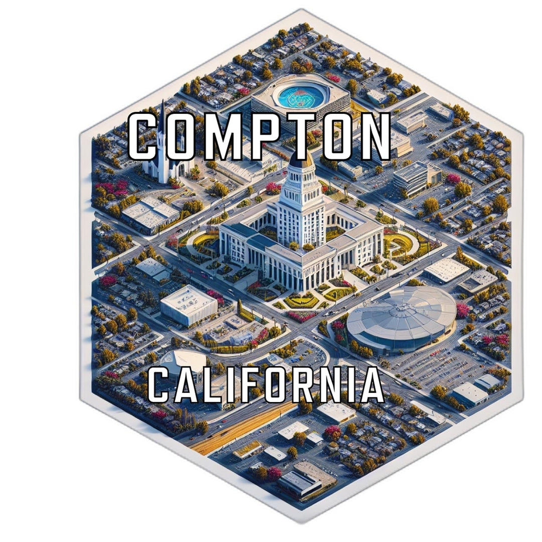 Compton California Travel Destination Souvenir Vinyl Decal Sticker Image 1