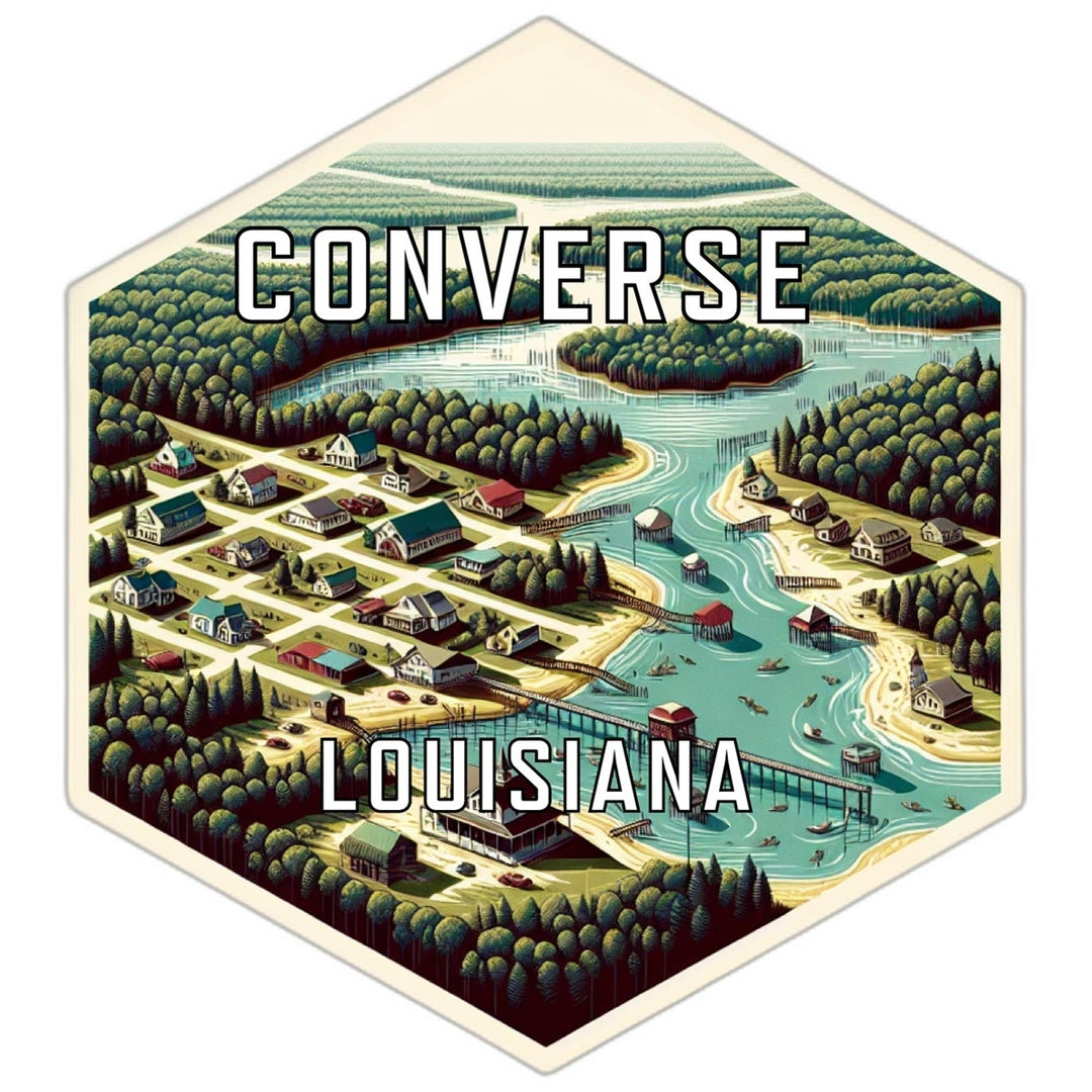 Converse Louisiana Travel Destination Souvenir Vinyl Decal Sticker Image 1