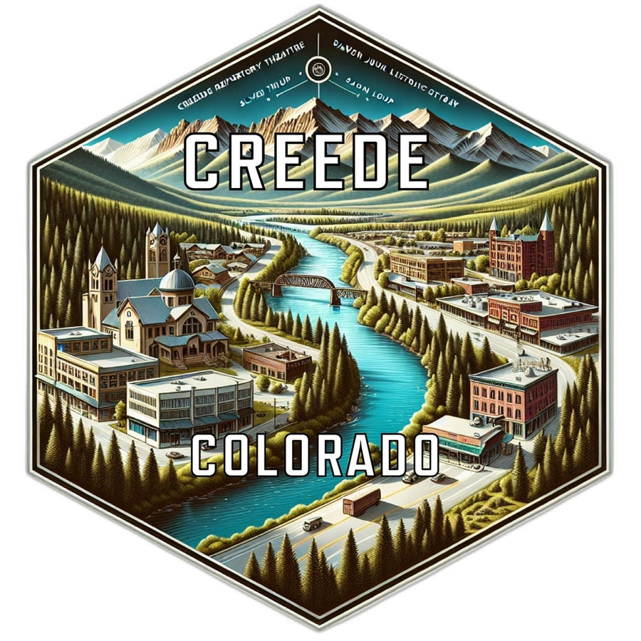 Creede Colorado Travel Destination Souvenir Vinyl Decal Sticker Image 1