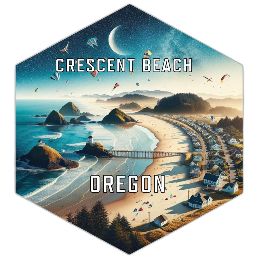 Crescent Beach Oregon Travel Destination Souvenir Vinyl Decal Sticker Image 1