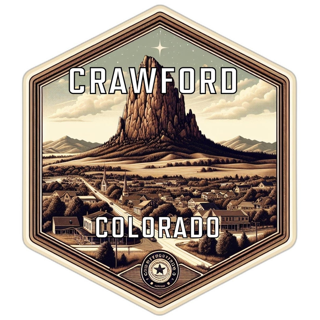 Crawford Colorado Travel Destination Souvenir Vinyl Decal Sticker Image 1