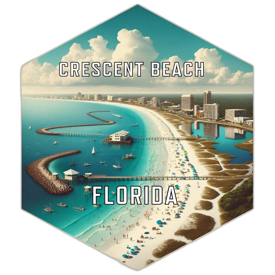 Crescent Beach Florida Travel Destination Souvenir Vinyl Decal Sticker Image 1