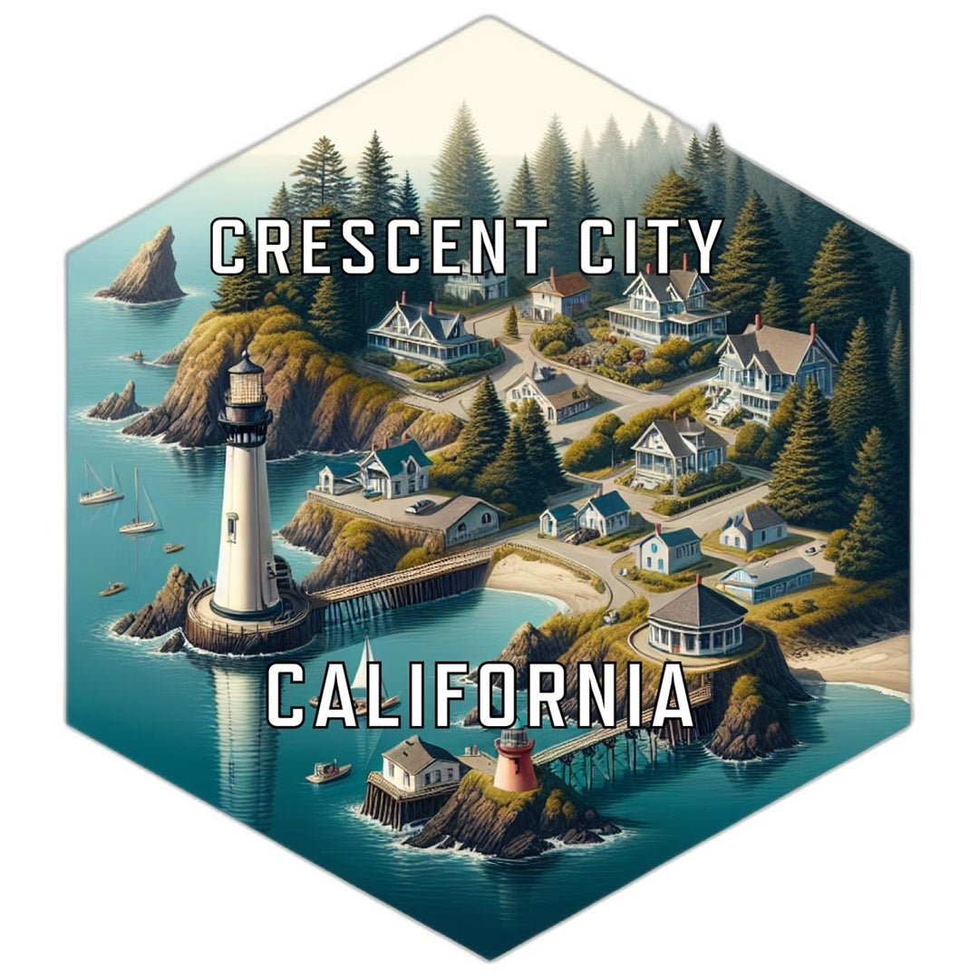 Crescent City California Travel Destination Souvenir Vinyl Decal Sticker Image 1