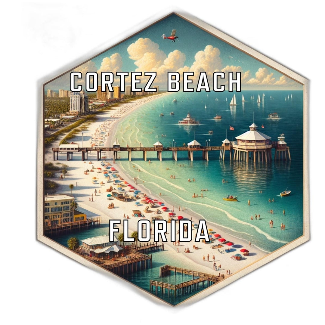 Cortez Beach Florida Travel Destination Souvenir Vinyl Decal Sticker Image 1