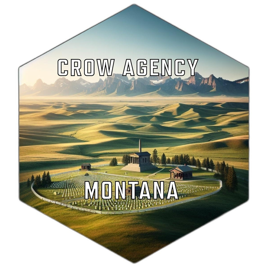 Crow Agency Montana Travel Destination Souvenir Vinyl Decal Sticker Image 1